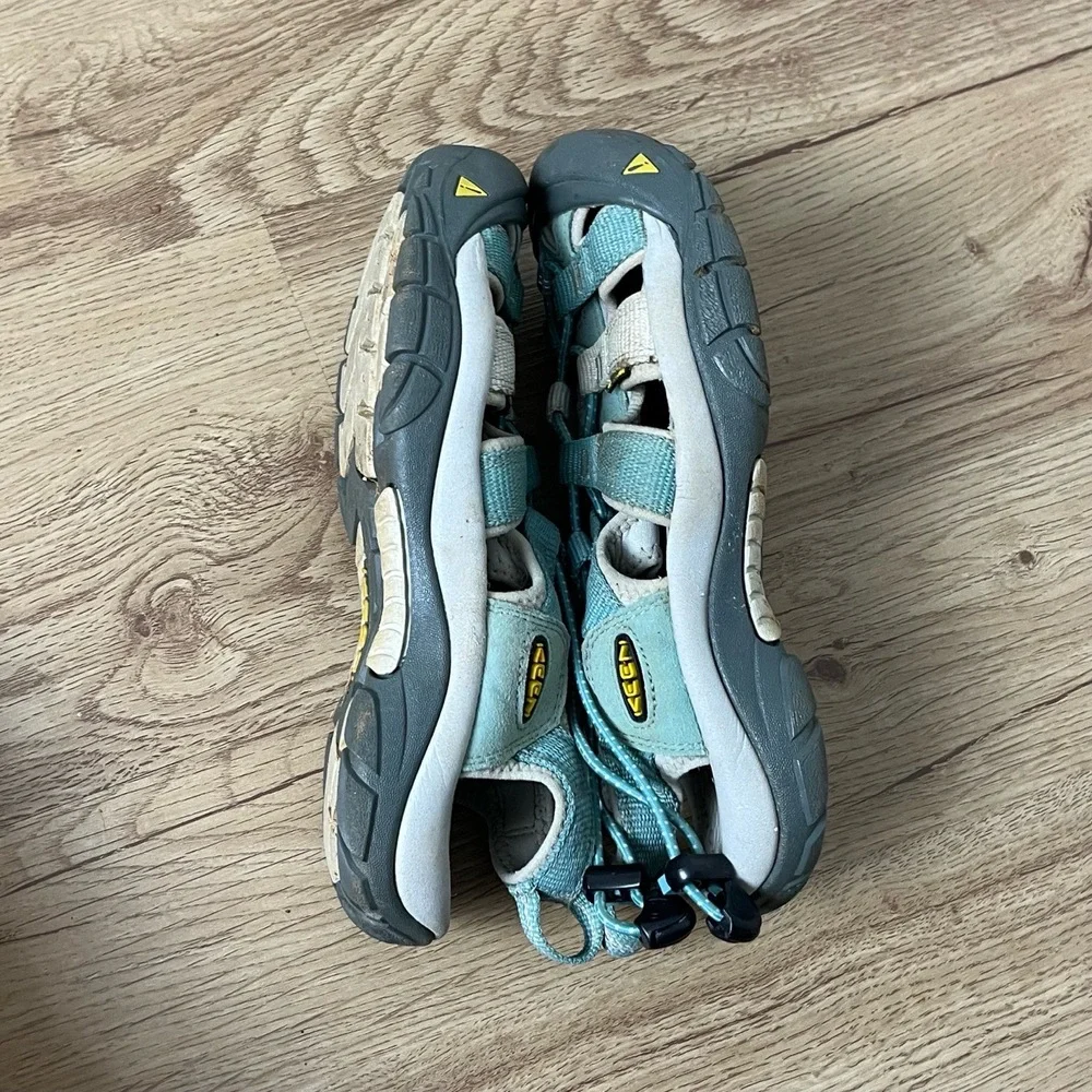 Keen Newport H2 Waterproof Turquoise Beige Closedtoe Securefit Sandals Kids 7‎